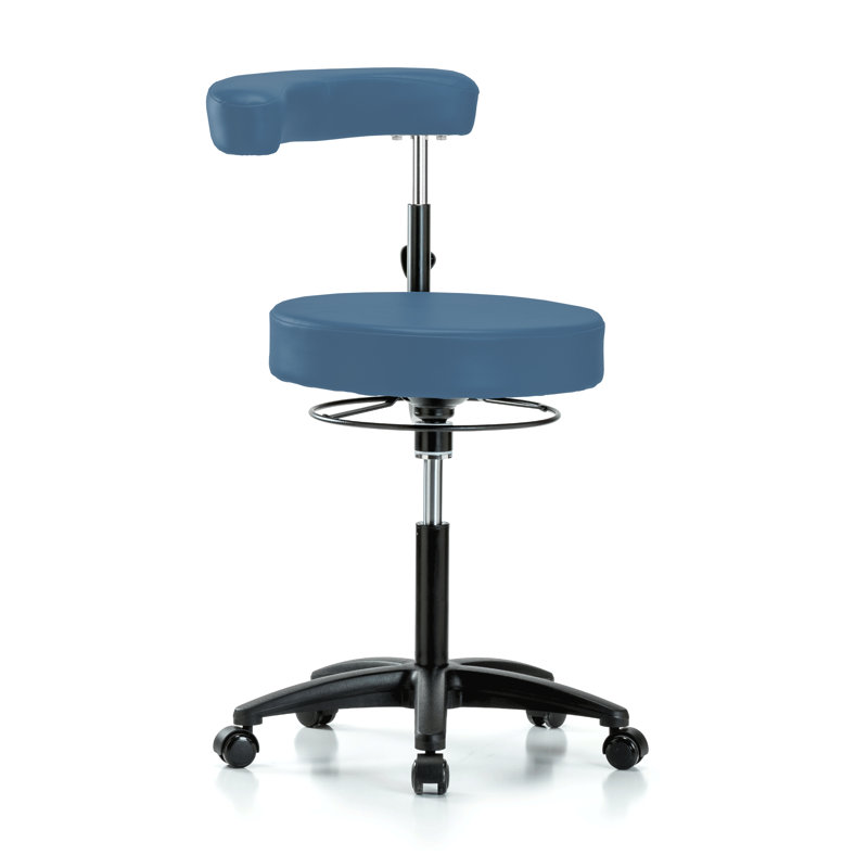 Tabouret réglable en hauteur avec bras perchoir PERCH | Hauteur du banc moyen: 22,5 à 28 po, Newport, Tissu