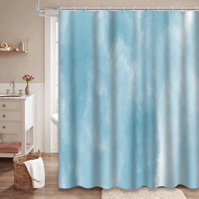 Rideau de douche abstrait avec 12 crochets