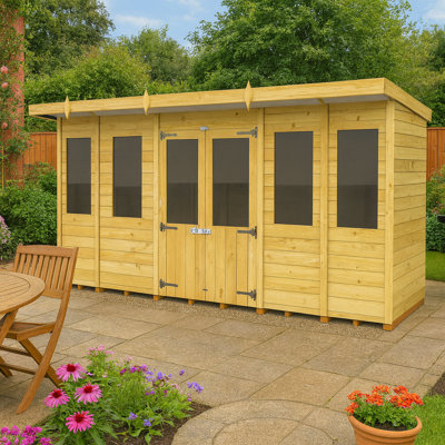 14ft x 4ft Pent Summer House