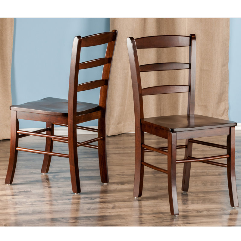 Lindsey Ladder Back Side Chair, Noyer antique