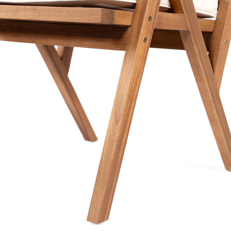 Chaise de patio avec coussin (ensemble de 2)