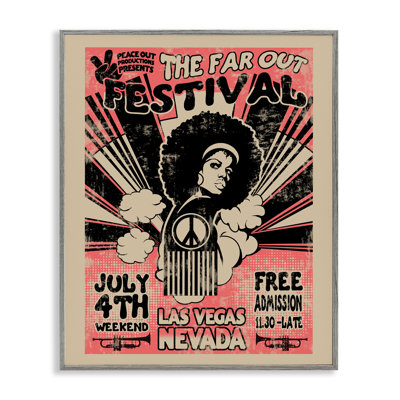 Affiche rétro «Retro Out Festival», giclée par Ali Chris