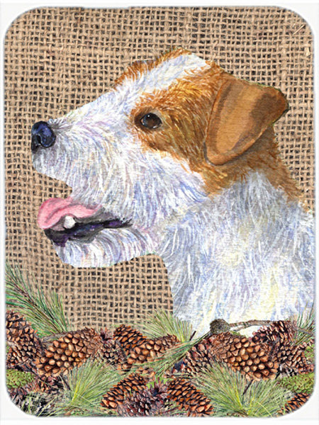 Planche à découper en verre caroline trésors terrier Jack Russell