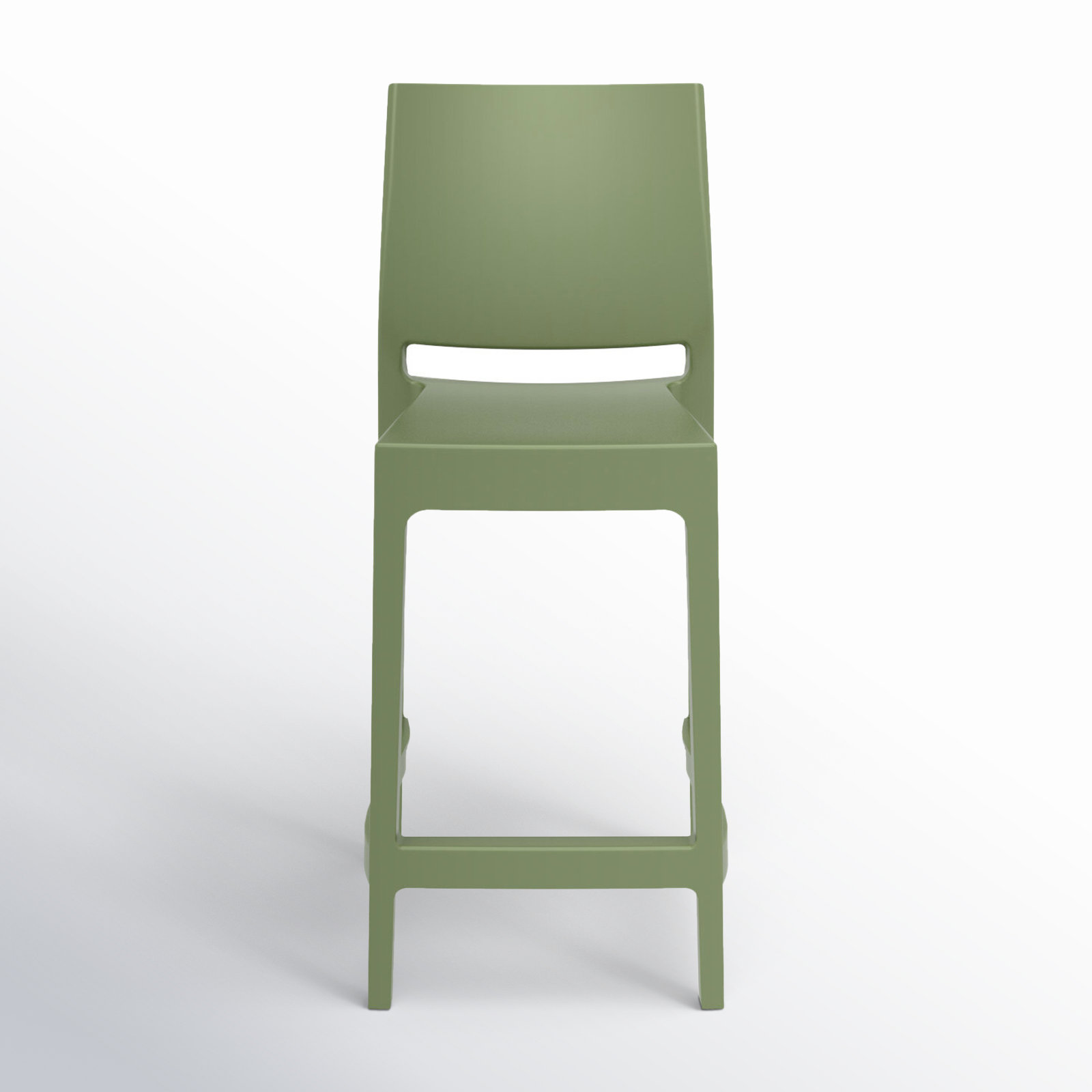Adrienne Outdoor Bar Stool, Olive Green, 25.5"