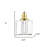 Set of Two Clear And Gold Crystal Pepper Shakers