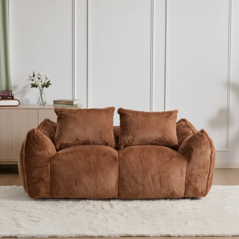 Fauteuil de lecture Loveseat Leisure, Brown Fabric