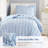 Intelligent Design Liv Blue Charming Ruffle Bow Reversible 2-Piece Twin/Twin XL Quilt Set-124242114-124242115