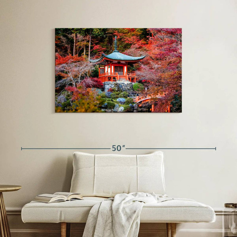 Adella Daigoji Japanese Temple, 26" H x 39" W