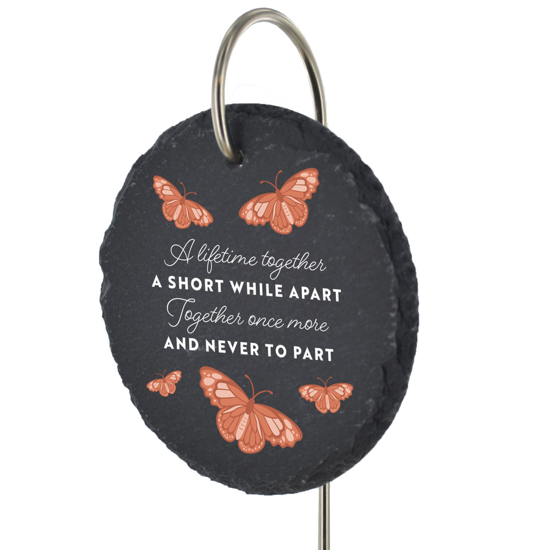 Brantly Waterproof Slate Circle Grave Marker People Memorial Plaque