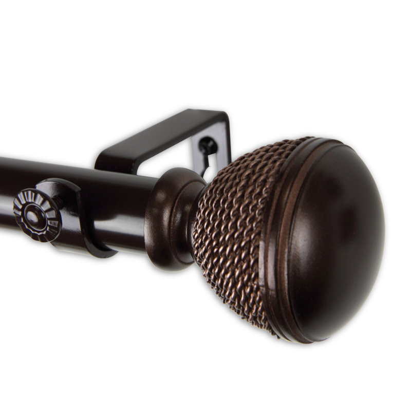 Tringle à rideaux simple réglable 1 po Camina, 28 po-48 po, Bronze
