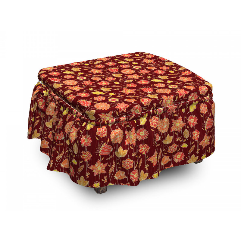 Housse pour repose-pieds de fleurs flamboyanty concept
