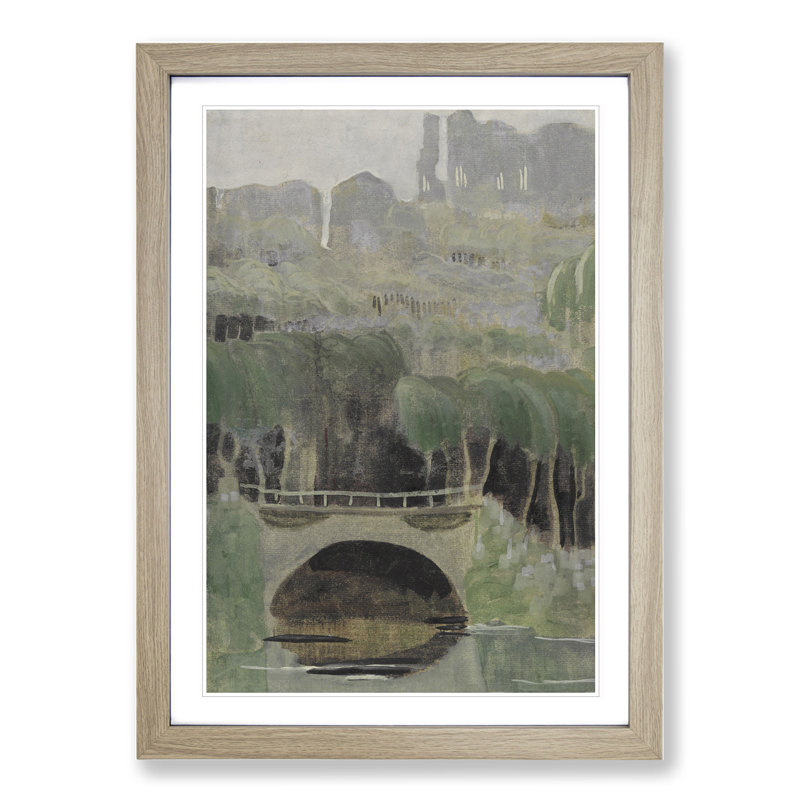 Spring Motif by Mikalojus Konstantinas - Picture Frame Painting, Oak, 36cm H x 27cm W x 2cm D