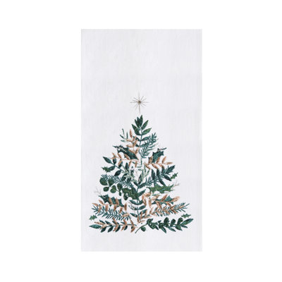 Torchon 100% coton Christmas Tree