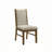 Upholstered Soft Neutral Fabric Wooden Dining Chairs