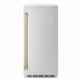 ZLINE Autograph 15 inch Touchstone Clear Cube Ice Maker w/ Polished Gold Handle