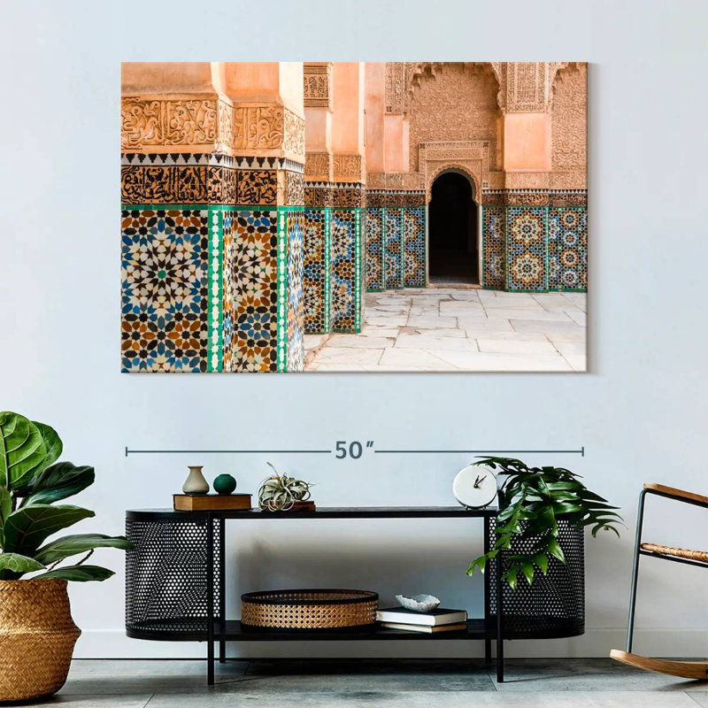Mosaïques de la cour marocaine Nicci, H 34 po x l 51 po