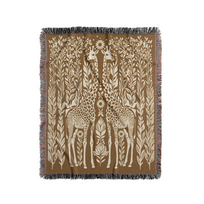 Josu Giraffe Cotton Blend Blanket Throw