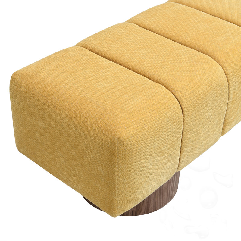 Banc rembourré, Jaune