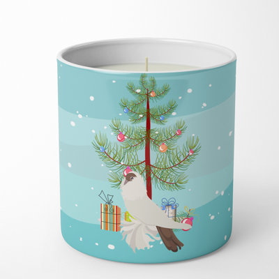 Pine/Christmas Tree Scented Jar Candle with Ceramic Holder