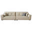 Canapé-coussin modulaire en similicuir couleur riz abricot-195574935