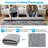 5 ft x 8 ft Soft Fluffy Area Rug,Plush Memory Foam Rug with Non-Slip Backing,Light Gray-1842490199-1842490197
