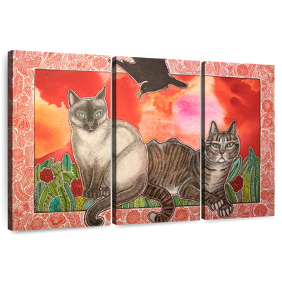 Chats Brampt dans le jardin