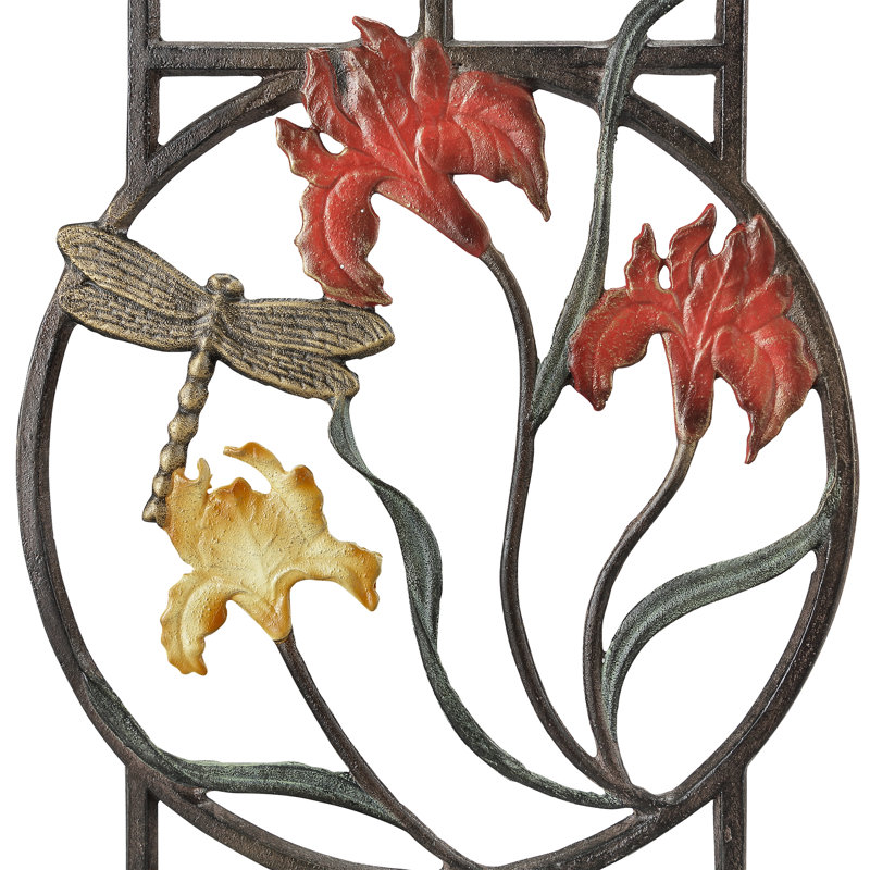 Pinecone and Branch Trellis, Brown/White/Green/Gold