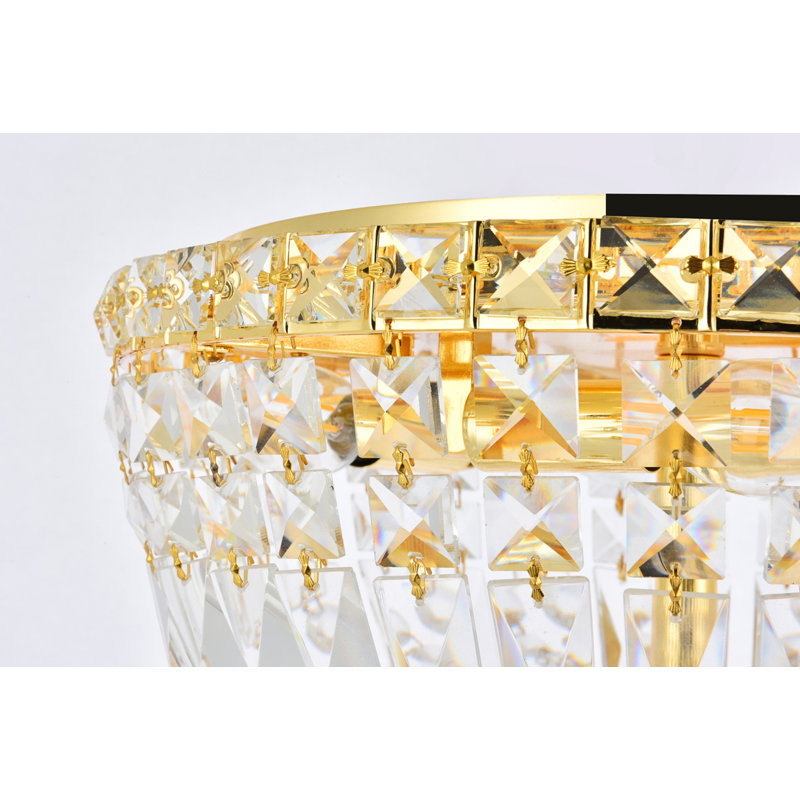 Cristal taillé royal clair Tranquil Maxfield, Doré, 4 lumières, H 9 po x l 14 po x P 14 po