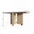 Folding Dining Table with Wheels and Storage Racks