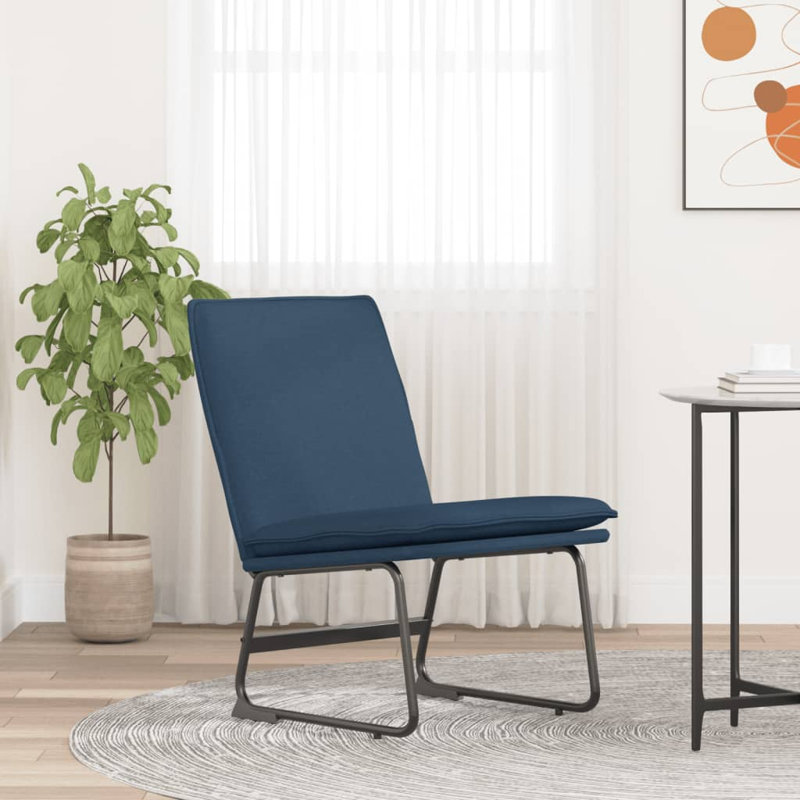 Klaudija Upholstered Accent Chair, Navy Blue