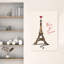 " Eiffel Tower Love Sketch Romantic Abstract Architecture City Wall Art Print " by Rio Soley-1834094304
