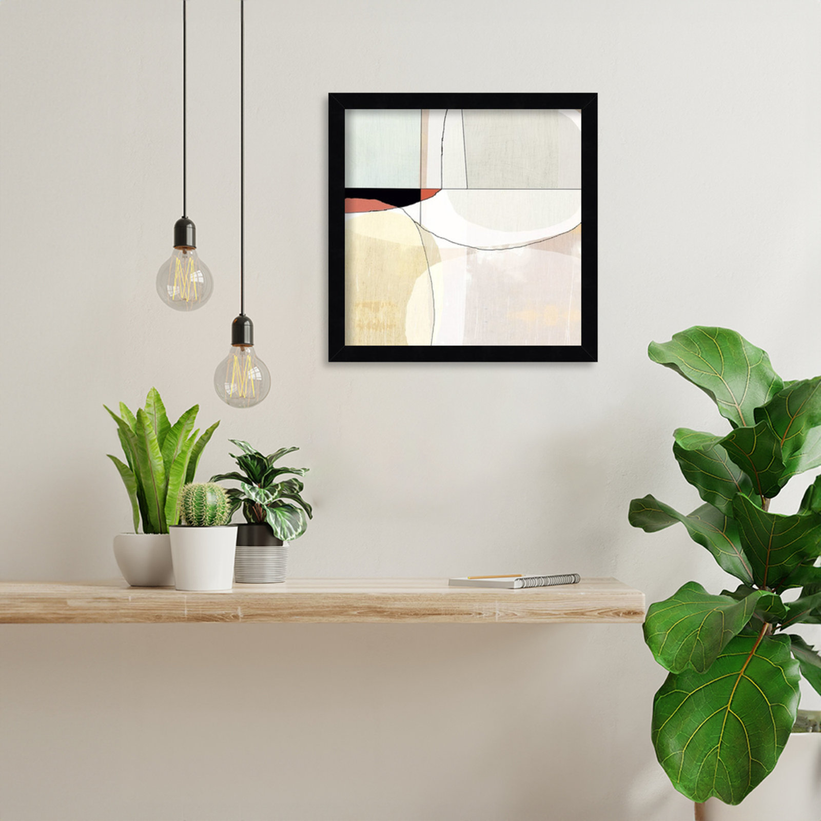 Flagler "Beholder III" Print by Sisa Jasper, 13" H x 13" W, Black