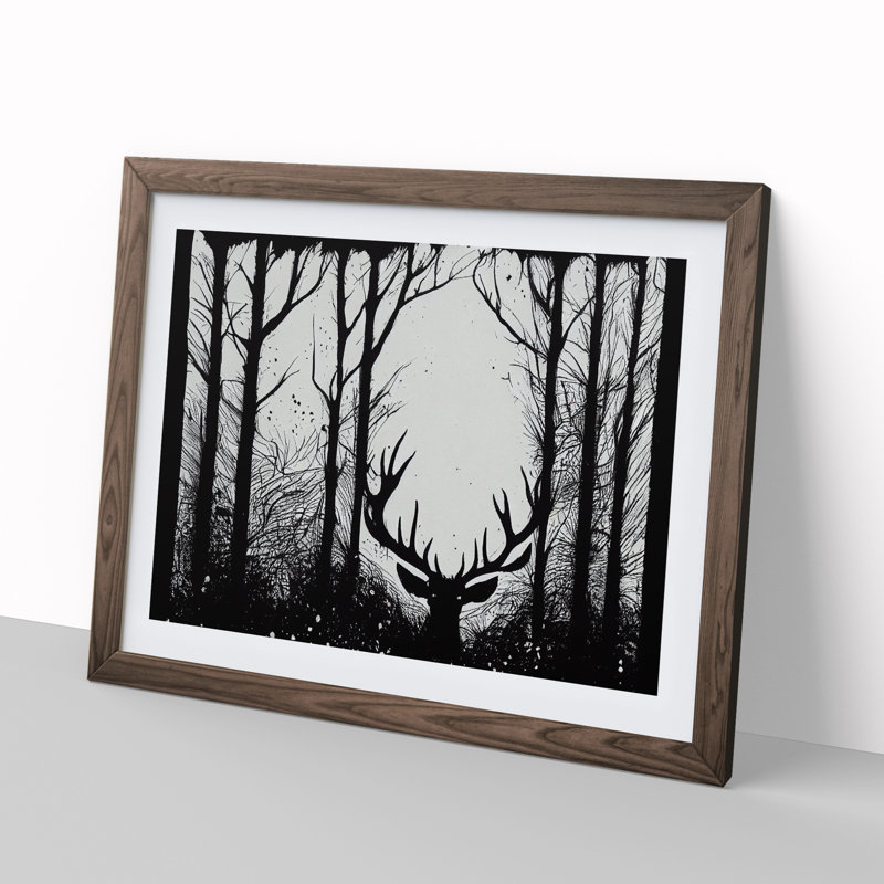 Stag Deer Forest - Framed Print