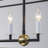 5-light Black/Gold Rectangular Kitchen Island Chandelier