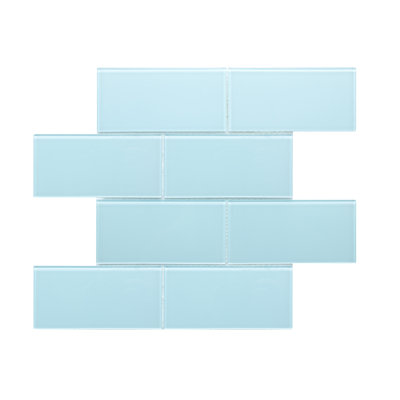 Quality Value Series 3" x 6" Straight Edge Glass Mosaic Subway Tile