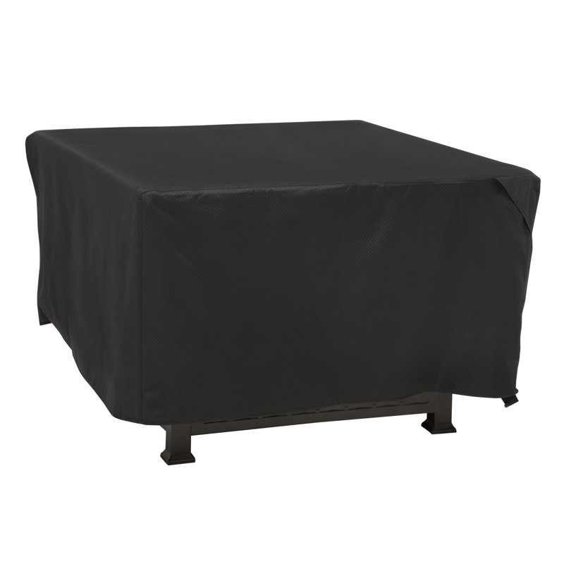 Housse carrée pour foyer d'extérieur moderne Modern Diamond Black 42 po x H 22 po