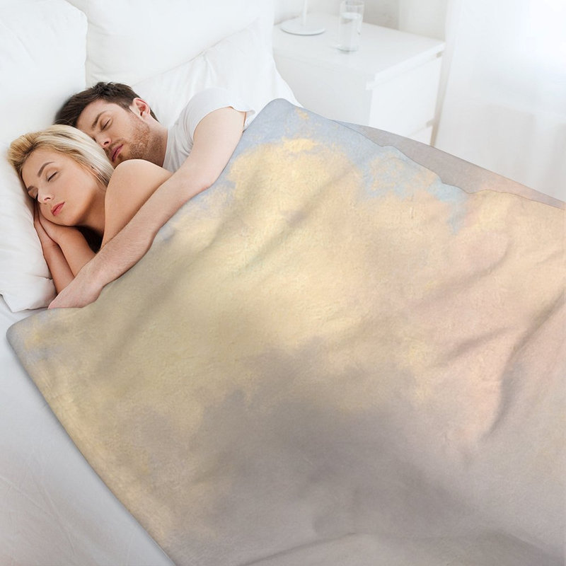 Jeté en flanelle Misty Landscape Art Luxury, 50 x 60 po