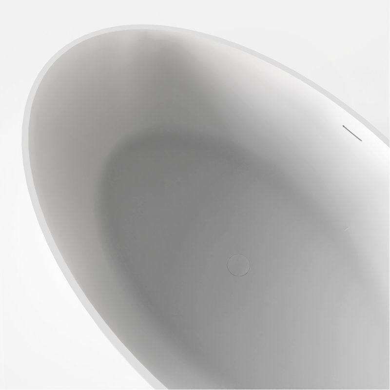 67 Inch Freestanding Solid Surface Soaking Bathtub For Bathroom