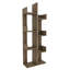 Bibliothèque Modern Oud Oak, 50,0 x 8,7 x 68,1 pouces | 100% panneau de particules enduit de mélamine, épaisseur: 0,7 pouce | Solution de rangement élégante et fonctionnelle pour la maison ou le bureau, conception élégante de couleur unie-2125814096-2125814097