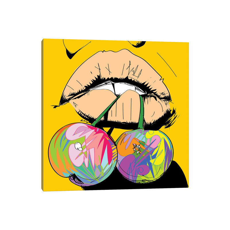 Cherries by Technodrome1 - Wrapped Canvas Print, 45.72 cm H x 45.72 cm W x 3.175 cm D