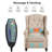 Selmner Wide Upholstered Recliner Push Back Recliners With For Living Room(Set of 2)-529815525
