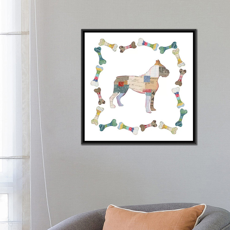 «Good Dog I», impression sur toile tendue, H 18 po x l 18 po x P 1,5 po, Toile avec cadre flottant noir, Pas de tapis