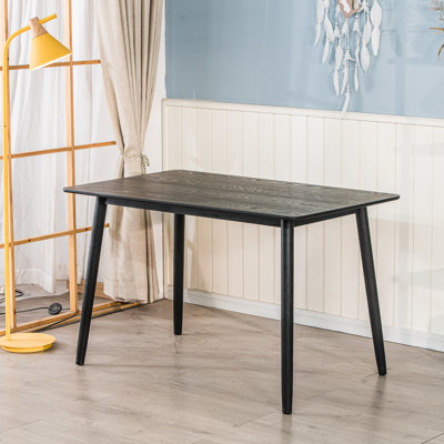 Cronk 4-Person Rectangular Pine Wood Dining Table
