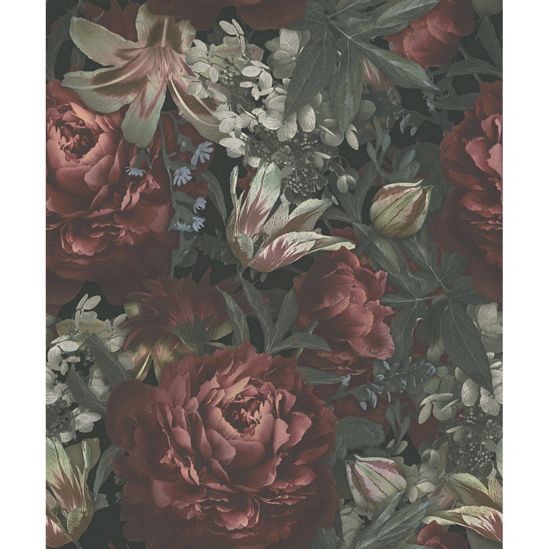 Blooming Wild Blooming Wild Antique Floral Motif 10m x 53cm Wallpaper Roll
