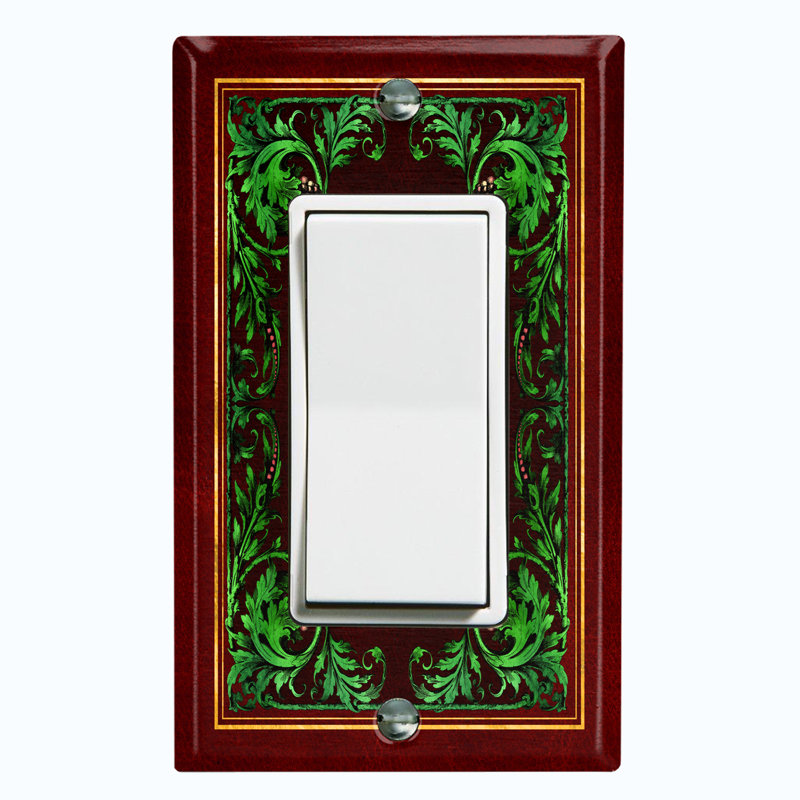 Patterned 1 - Gang Toggle Light Switch Standard Wall Plate