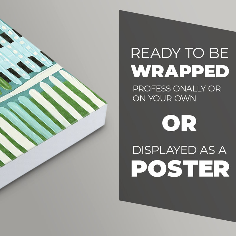 Teal Pattern I -Canvas Print Only - NOT FRAMED, 18" H x 12" W