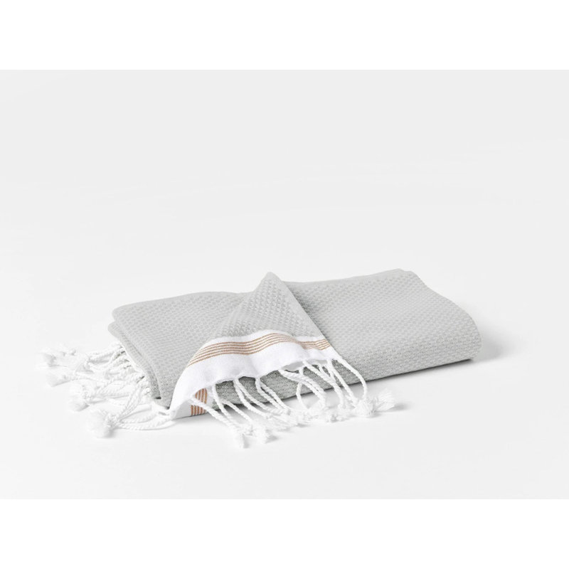Mediterranean 6 Piece 100% Cotton Towel Set, Seal w/Fawn, 6 Piece Towel Set