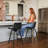 Maven Lane Victor Stool with Faux Leather Upholstery-108989922-108989920
