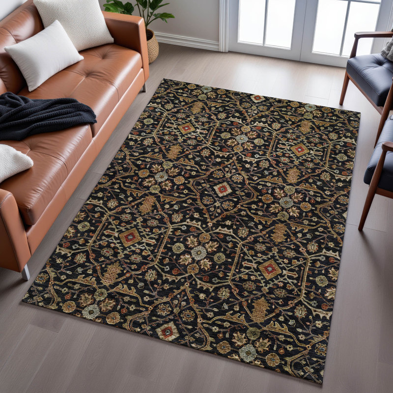 Tapis de qualité mondiale lavable à la machine Premium AMD1130, Rectangle 2 pi 6 po x 3 pi 10 po