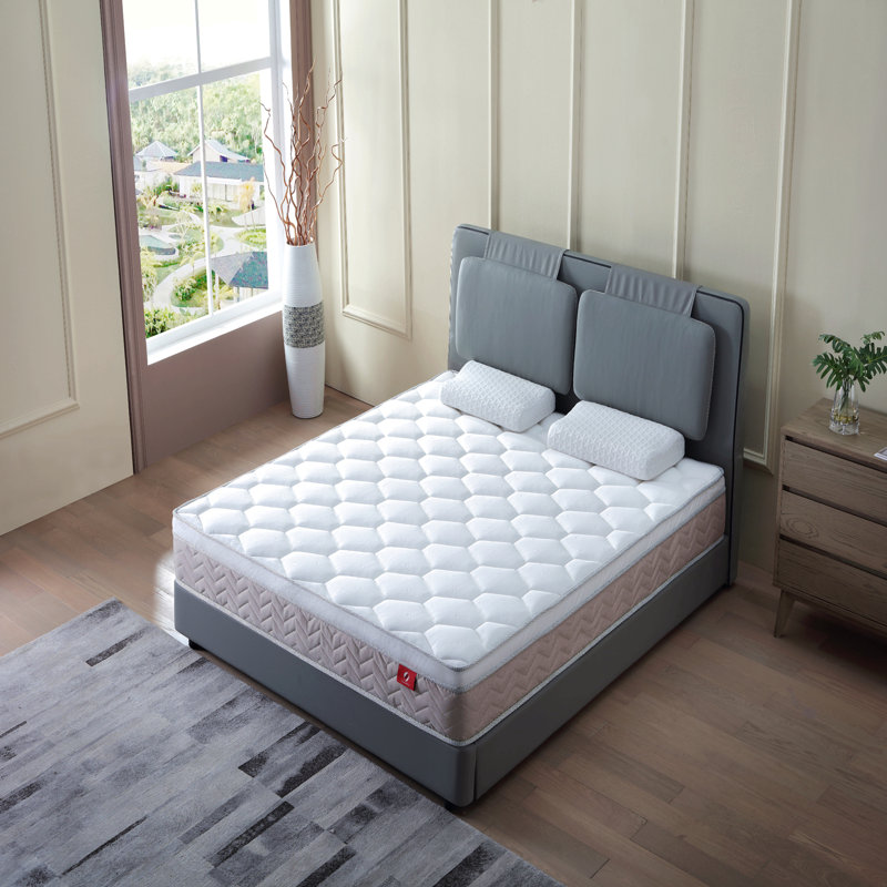 Matelas hybride 12 po dans une boîte, ressorts ensachés individuels, matelas à fermeté moyenne, en mousse à mémoire de forme